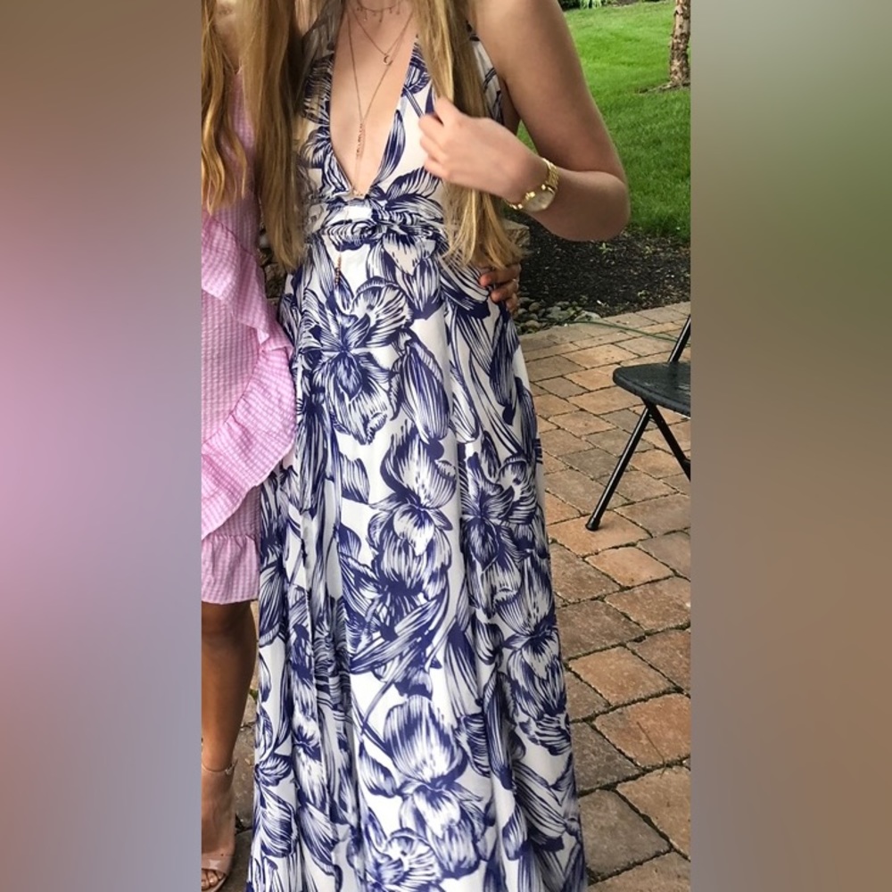 Free People Halter Floral Maxi Dress